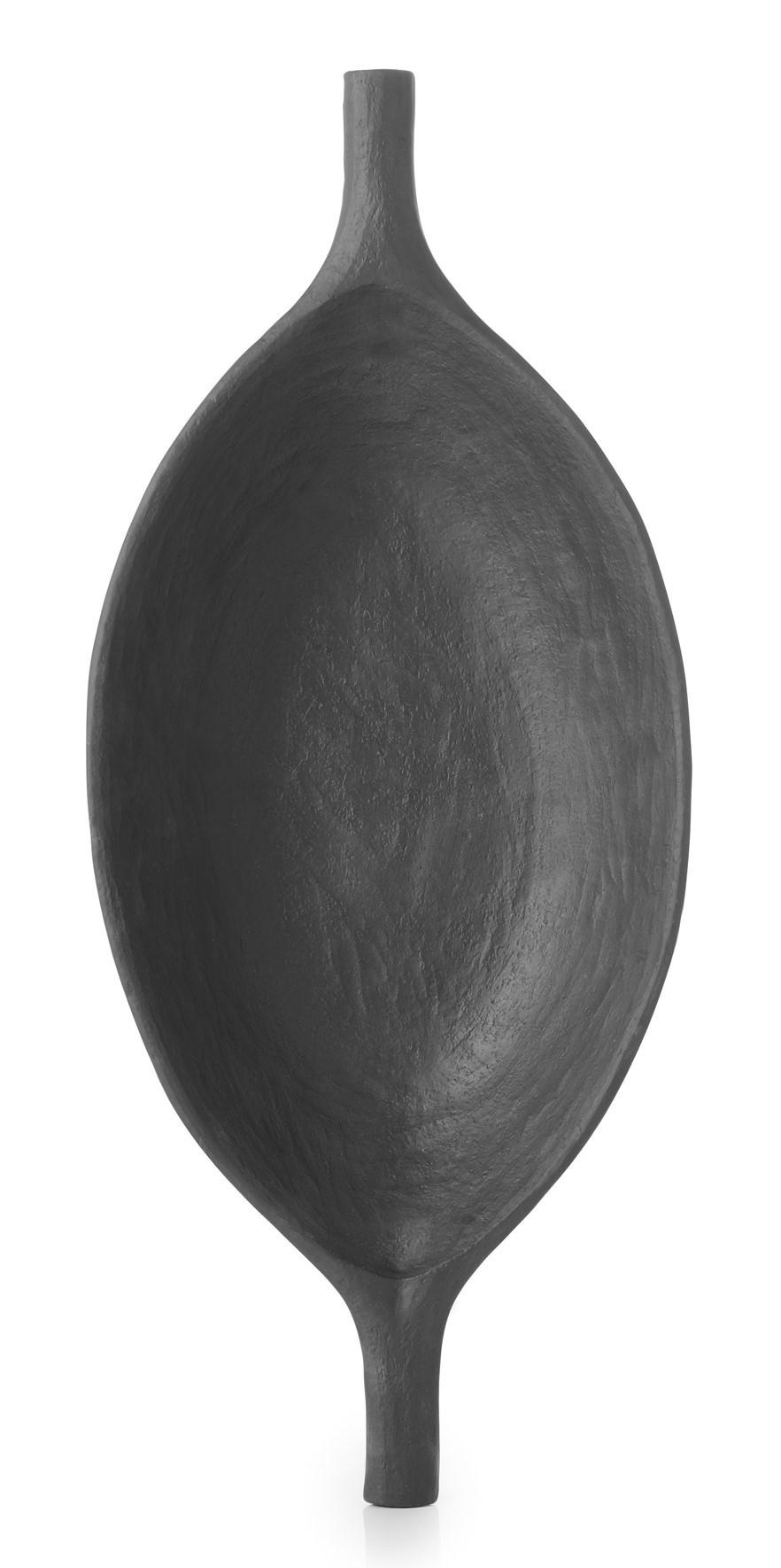 SERVIERSCHALE YLI 33 CM Matt schiefer style - Schieferfarben, Keramik (20/6/33cm) - Revol Porcelaine France
