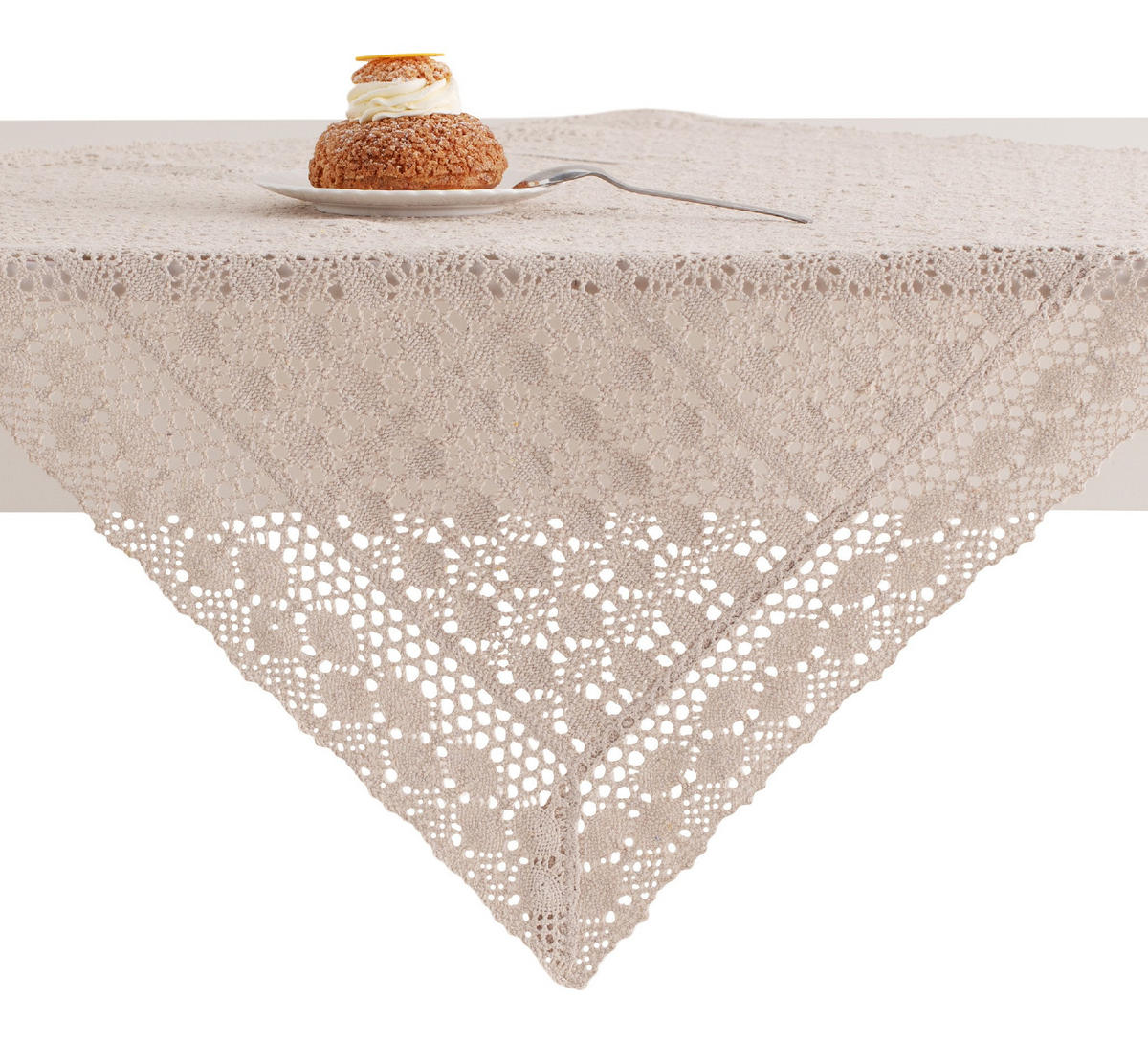 TISCHDECKE Folkelips - Beige, Textil (80/80/1cm) - home&you