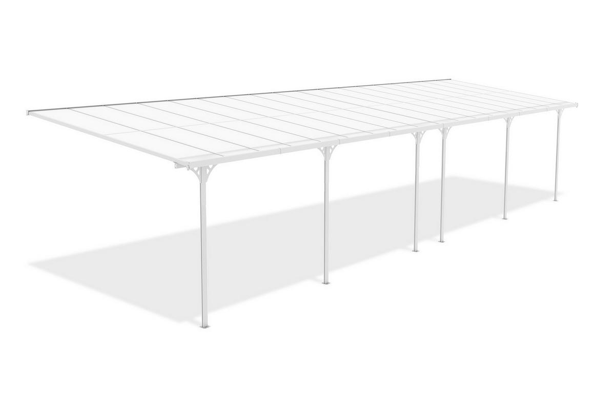 PERGOLA / CARPORT Kleo Weiß 11m x 3m - Weiß, Metall (1112/270/300cm) - Cazeboo