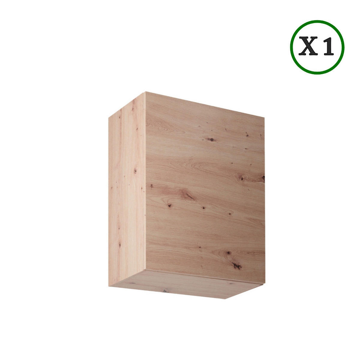 KÜCHENZEILE 140 cm - Langen K15-M140 - in Artisan Eiche / Beige - Beige/Schwarz, Holz/Holzwerkstoff (140/210/47cm)