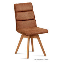 ESSZIMMERSTUHL drehbar (6er-Set) Doris 47x92x60 Eiche geölt/Cognac - Cognac/Eichefarben, Kunststoff (60/92/47cm) - 58aufmkessel