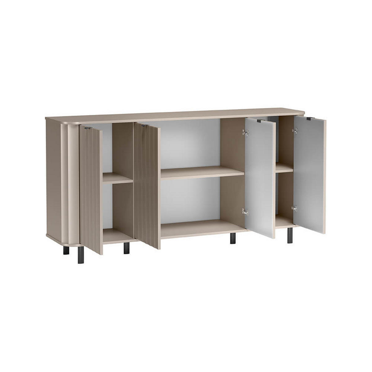 KOMMODE NOVADO-2 Greige - Greige, Holzwerkstoff (176.5/91/40.5cm)