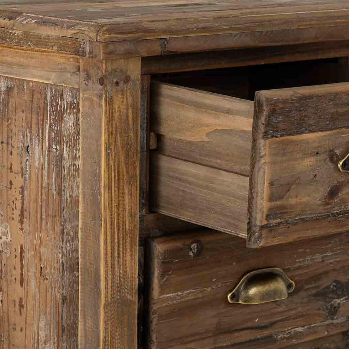 HOLZKOMMODE mit 5 schubladen 48x38x102 cm - Braun, Holz (48/102/38cm) - Wanderlust