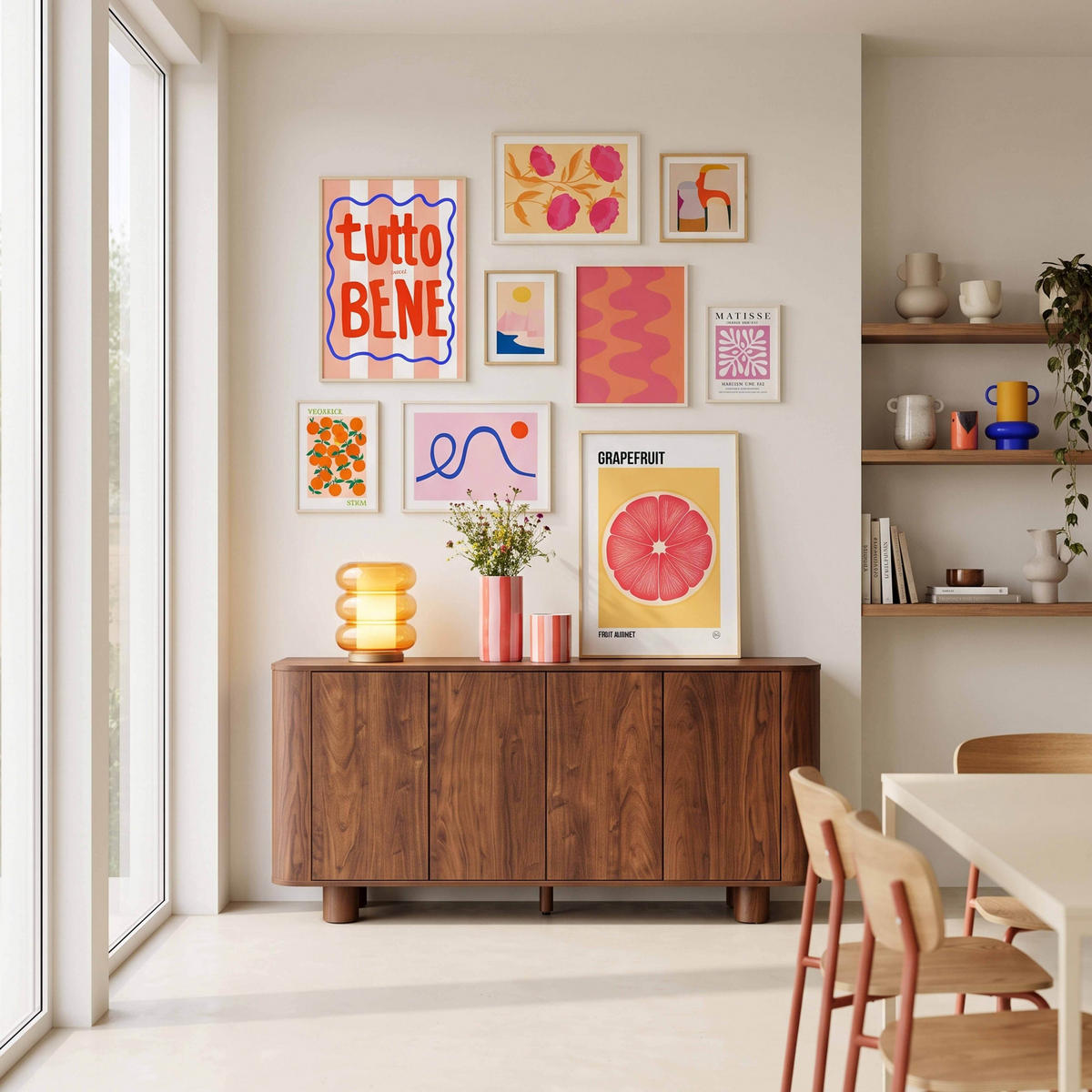 SIDEBOARD 160 cm, dunkles Holz - Braun, Holz (160/75/40cm) - Oviala