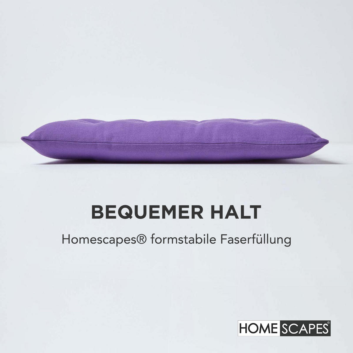 STUHLKISSEN 6er-Set lila 40/40/6,5 cm - Lila, Textil (40/40/6.5cm) - Homescapes