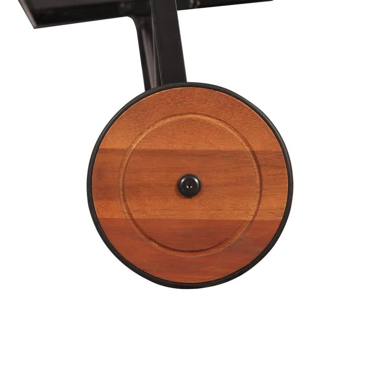 SONNENLIEGE mit Stahlbeinen Massivholz Akazie - Braun, Holz (50/30/205cm) - furnicato