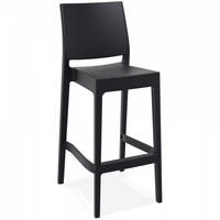 BARHOCKER Schwarz 51x107x41cm - Schwarz, Kunststoff (51/107/41cm) - AlterEgo