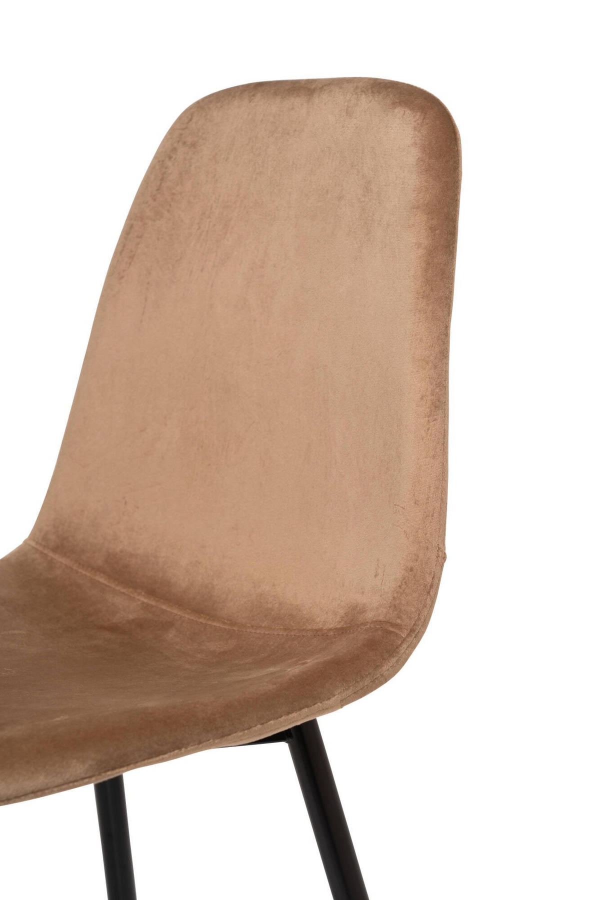 STUHL-SET 6 Stück in Stoff Sand 45 x 56 x 87 cm - Beige, Metall (45/87/56cm) - DMORA