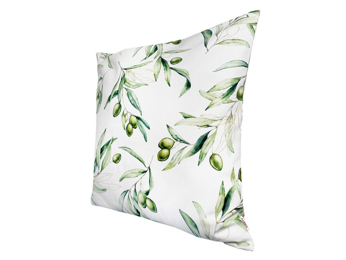KISSENHÜLLE Italy Collection Oliven 50/50 cm - Ecru/Multicolor, Textil (50/50cm) - beties Heimtextil