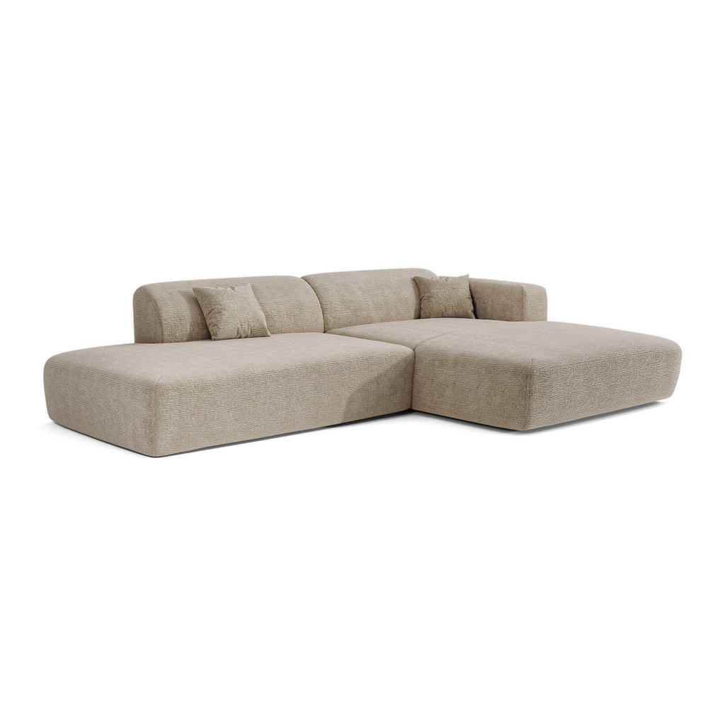Thumbnail - Sia Home Ecksofa, Beige, Textil, 5-Sitzer, L-Form, Ottomane rechts, 300x96 cm, Wohnzimmer, Sofas & Couches, Wohnlandscha...