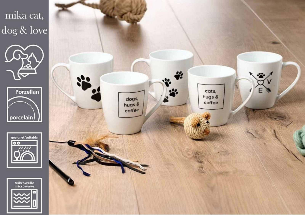 KAFFEEBECHER Mika Mix weiß 360 ml 6er Set - Weiß, Keramik (0.36L) - Ritzenhoff Breker