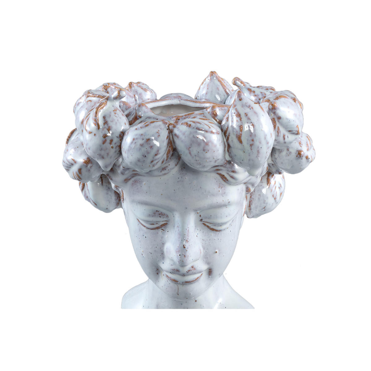 SKULPTUR Alani Weiß 25.5/24/27cm - Weiß, Keramik (24/27/25.5cm) - PTMD Collection