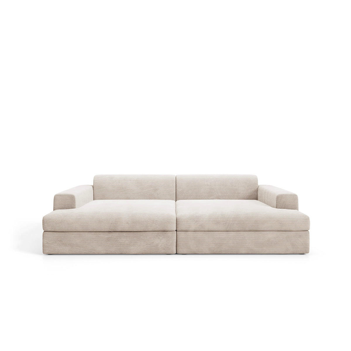 SOFA Paola 3 Sitzplätze Taupe - Taupe, Holz (272/86/167cm) - Petits-meubles