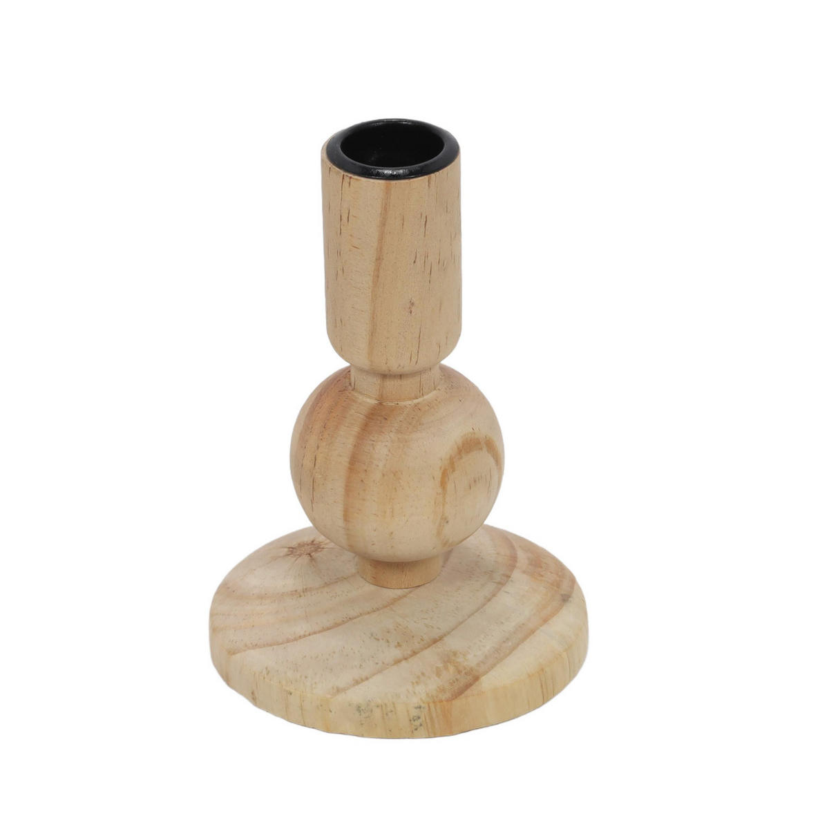 KERZENSTÄNDER aus Holz 9,5/9,5/12,8 cm - Beige, Holz (9.5/12.8/9.5cm) - Home Styling Collection
