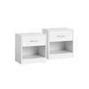 NACHTTISCH SAN JOSE 2ER-SET - Weiß, Holzwerkstoff (39/41cm) - Hansiro