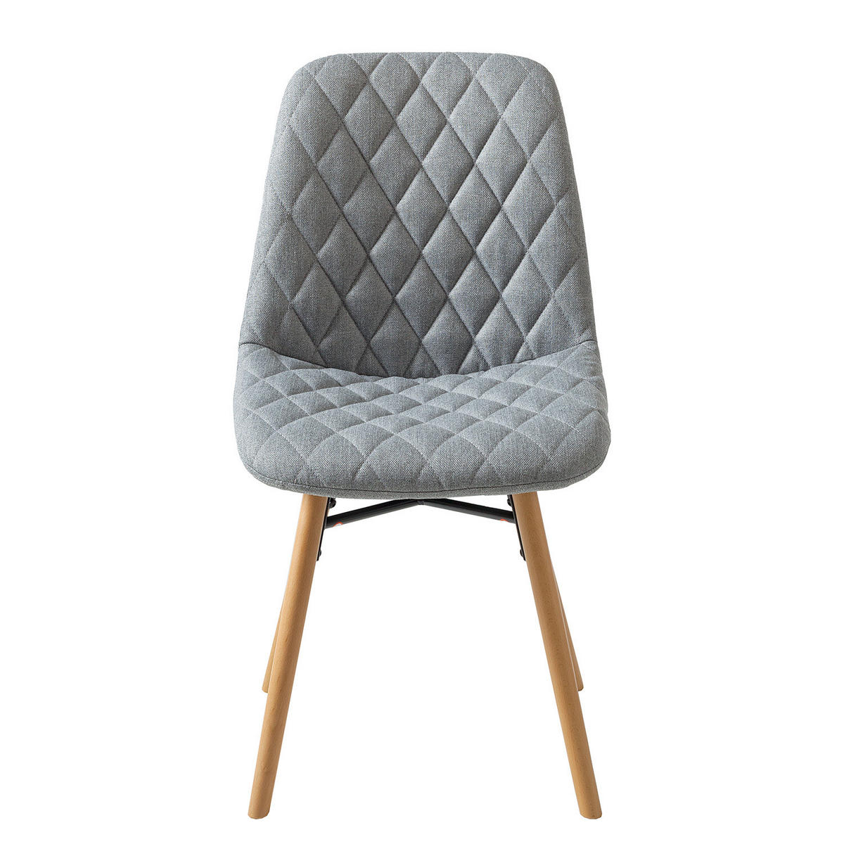 POLSTERSTUHL - Webstoff - Grau, Holz/Textil (46/85/57cm) - home24