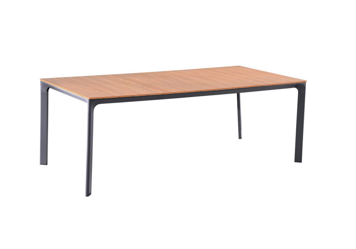 GARTENTISCH Kuno Terrassentisch - Braun, Kunststoff (208/100/74cm) - DELUKE