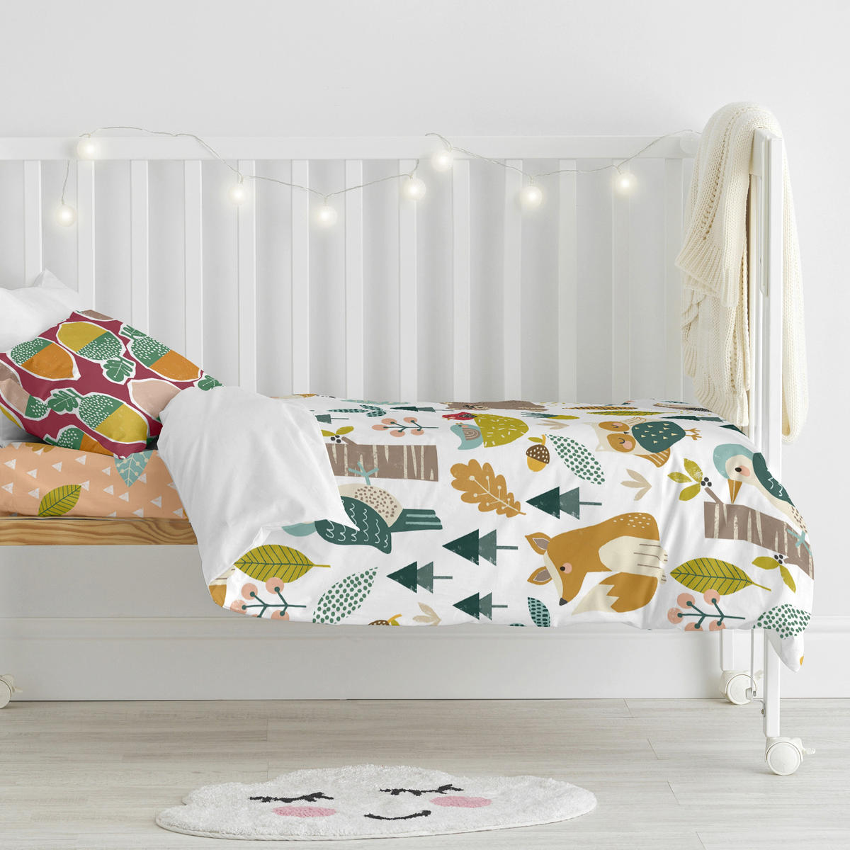 BETTBEZUG 2er-Set teiliges harvestwood 100x120 cm (kinderbett) mehrfarbig - Multicolor, Textil (100/120cm) - Happy Friday