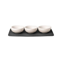 DIPSCHÄLCHEN SET NewMoon schwarz-weiß - Schwarz/Weiß, Keramik (1cm) - Villeroy & Boch