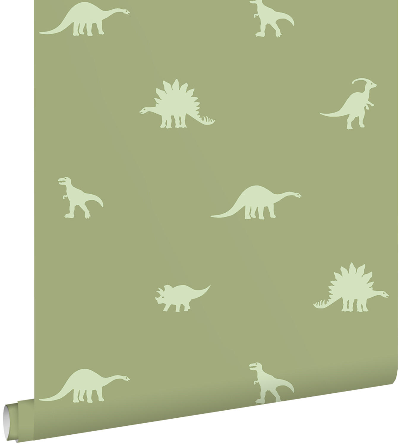 TAPETE Dinosaurier 50 x 900 cm - Grün, Papier (50/0.1cm) - ESTAhome