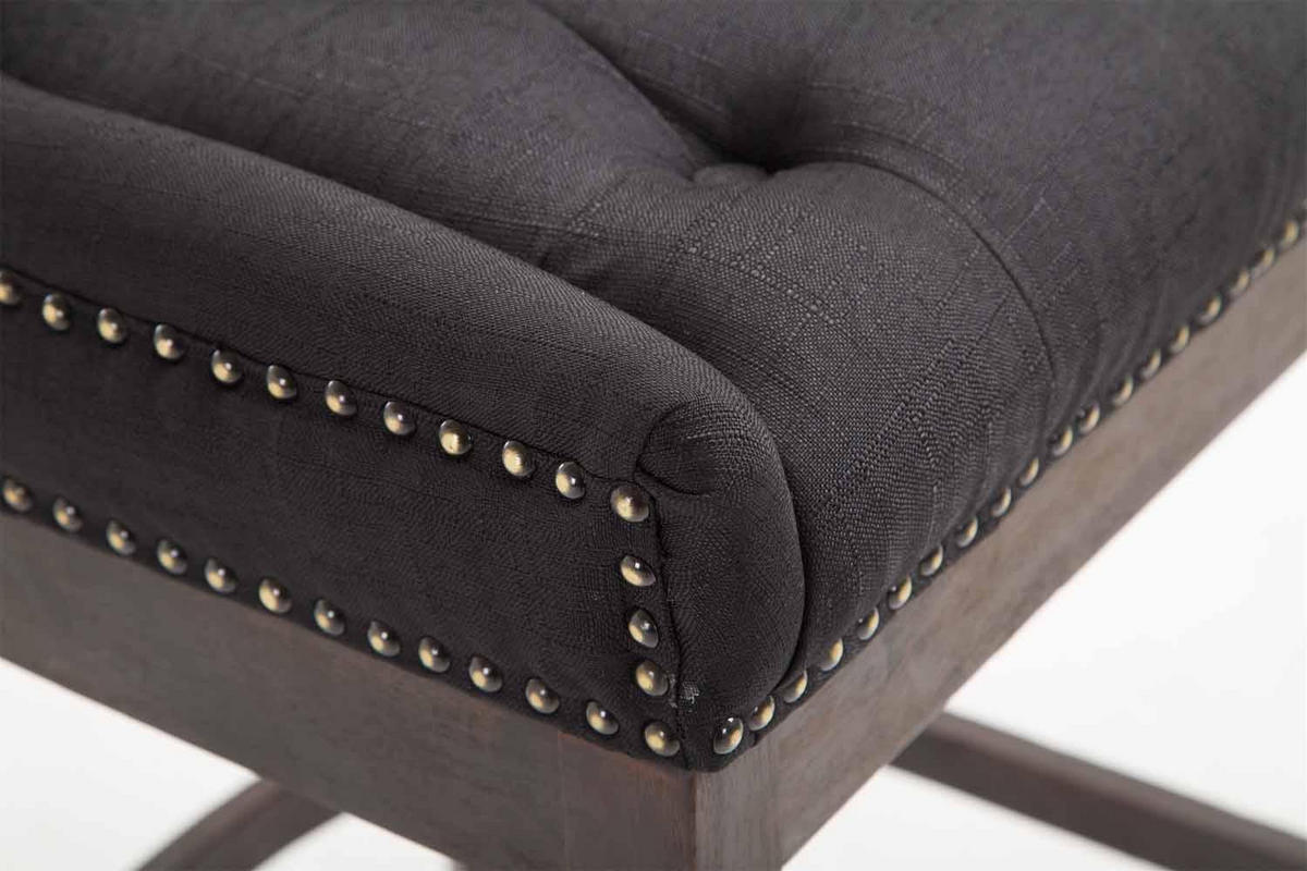 BARHOCKER 2er Set Stoff Schwarz - Schwarz, Holz/Textil (55/109/57cm) - CLP
