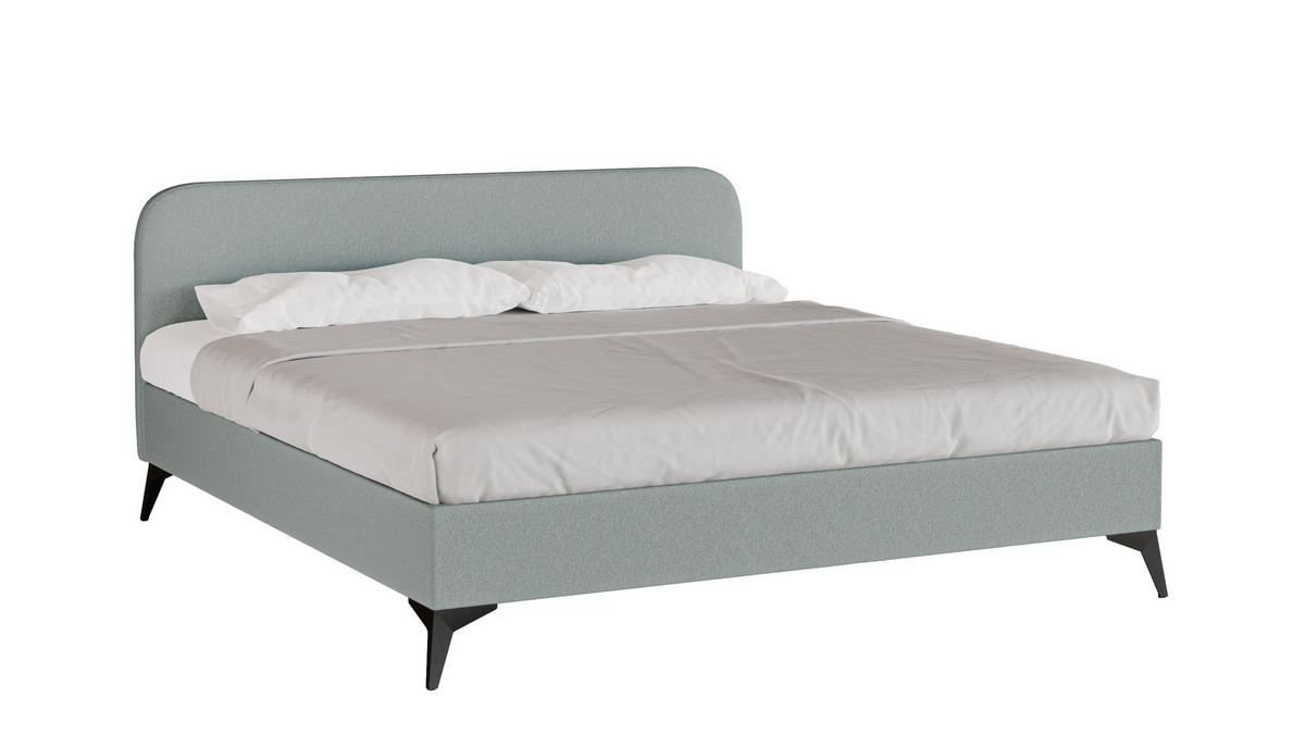 POLSTERBETT Mavilo 180 x 200 cm mit Bettkasten und Lattenrost taschenfederkernmatratze 19cm - hellgrau - Hellgrau, Holz (180/200cm) - Panda Möbel