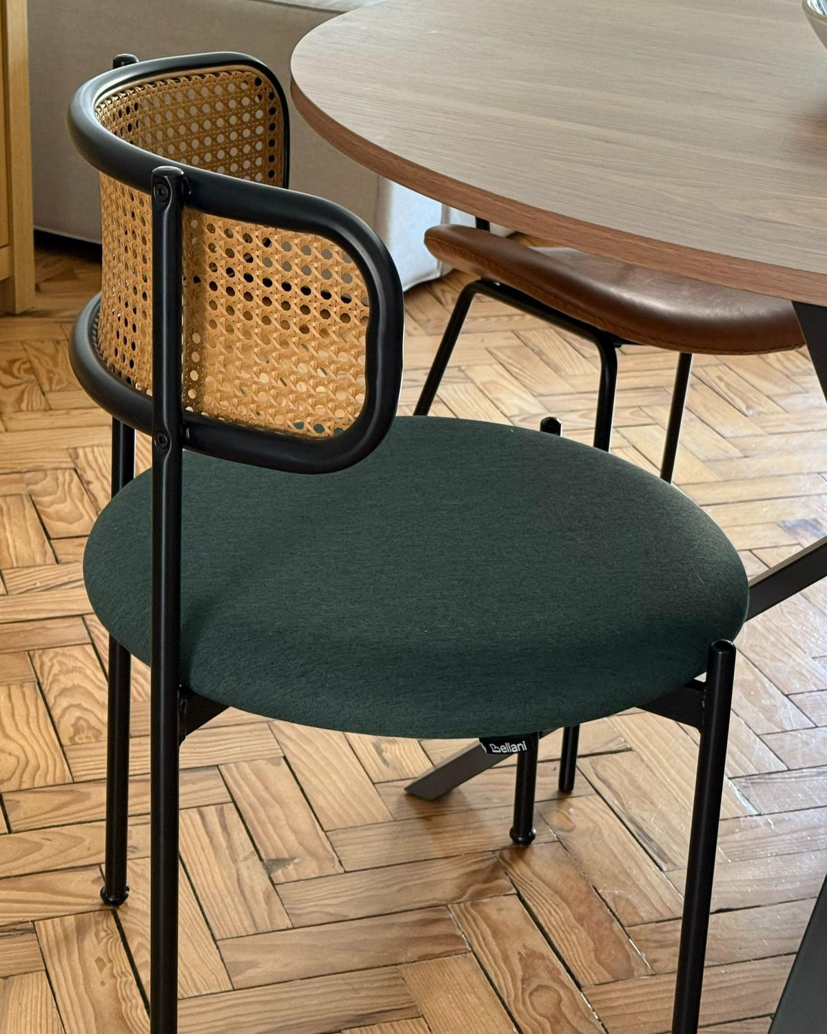 JÍDELNÍ ŽIDLE sada 2 ks Černá Andover - černá/zelená barva, kov (50/75/50cm) - Beliani