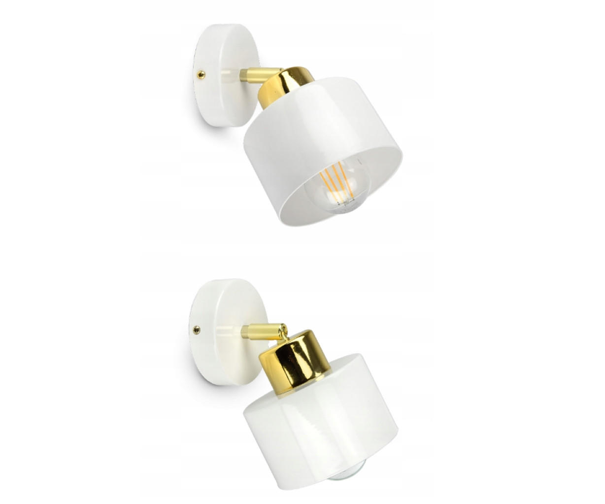 WANDLEUCHTE Rollen - Goldfarben/Weiß, Metall (20/20/12cm) - kiki design
