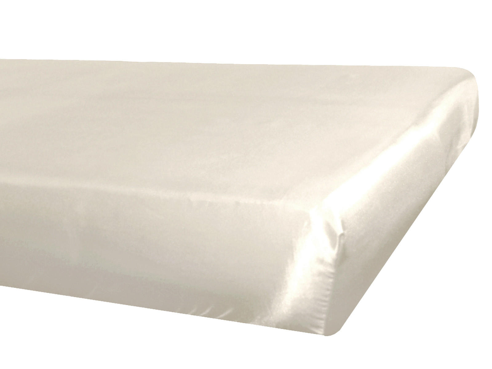 SPANNBETTTUCH Glanz Satin champagner 160/200 cm - Ecru/Champagner, Textil (160/200cm) - beties Heimtextil