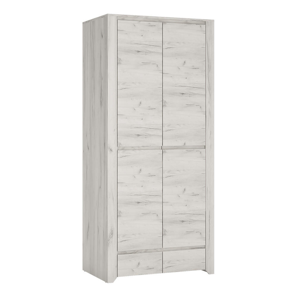 Lomado Kleiderschrank Weiß 84x191x58 cm