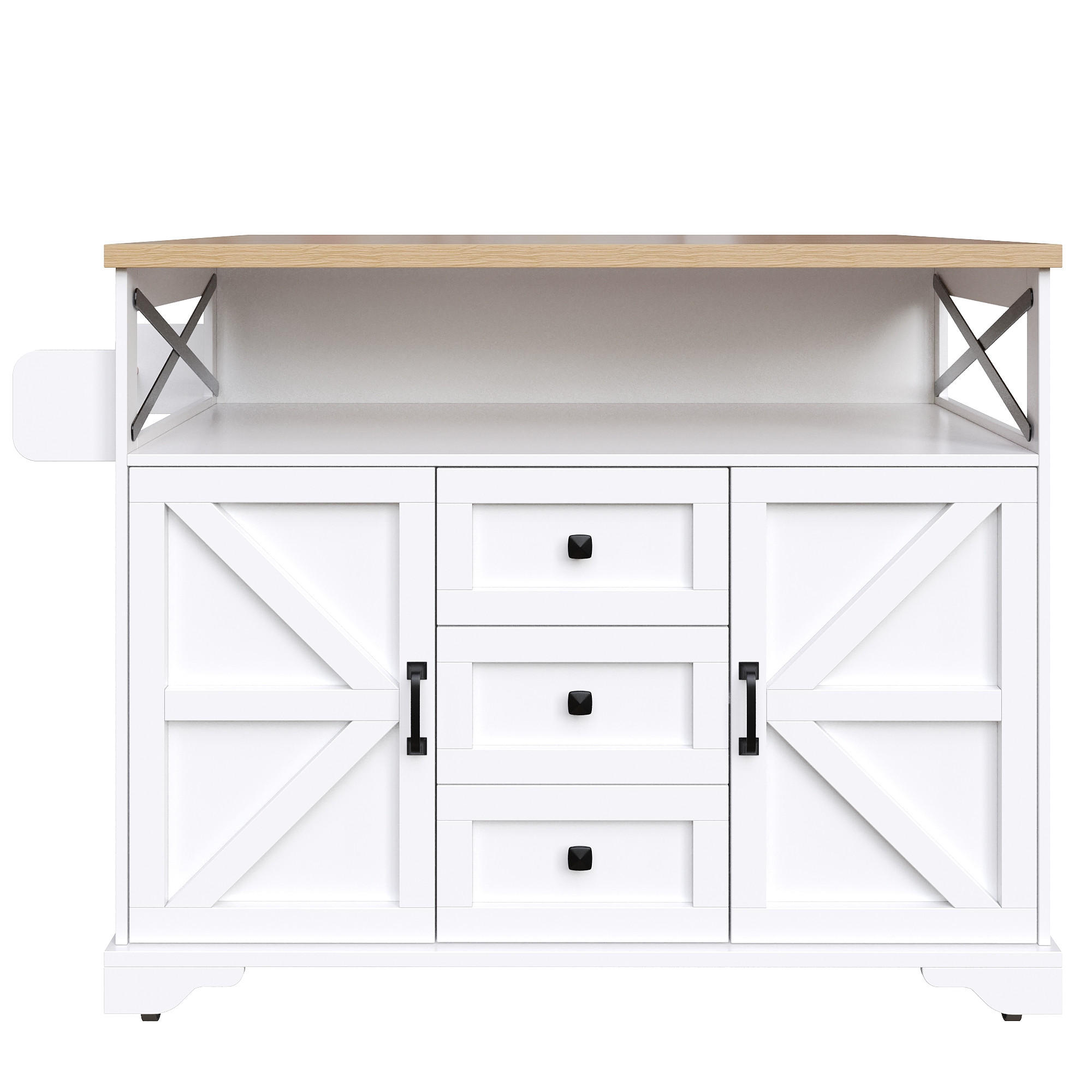 KÜCHENINSEL Weiß 120/71.5/98 cm LED - Weiß, Holzwerkstoff (120/98/71.5cm) - PANGIVO