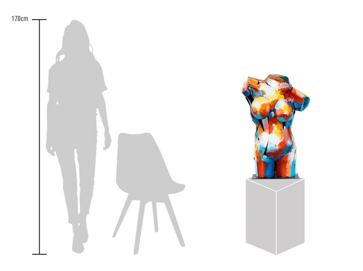 METALLSKULPTUR Bunt 75/43 cm - Multicolor, Metall (5/43/20cm) - KUNSTLOFT