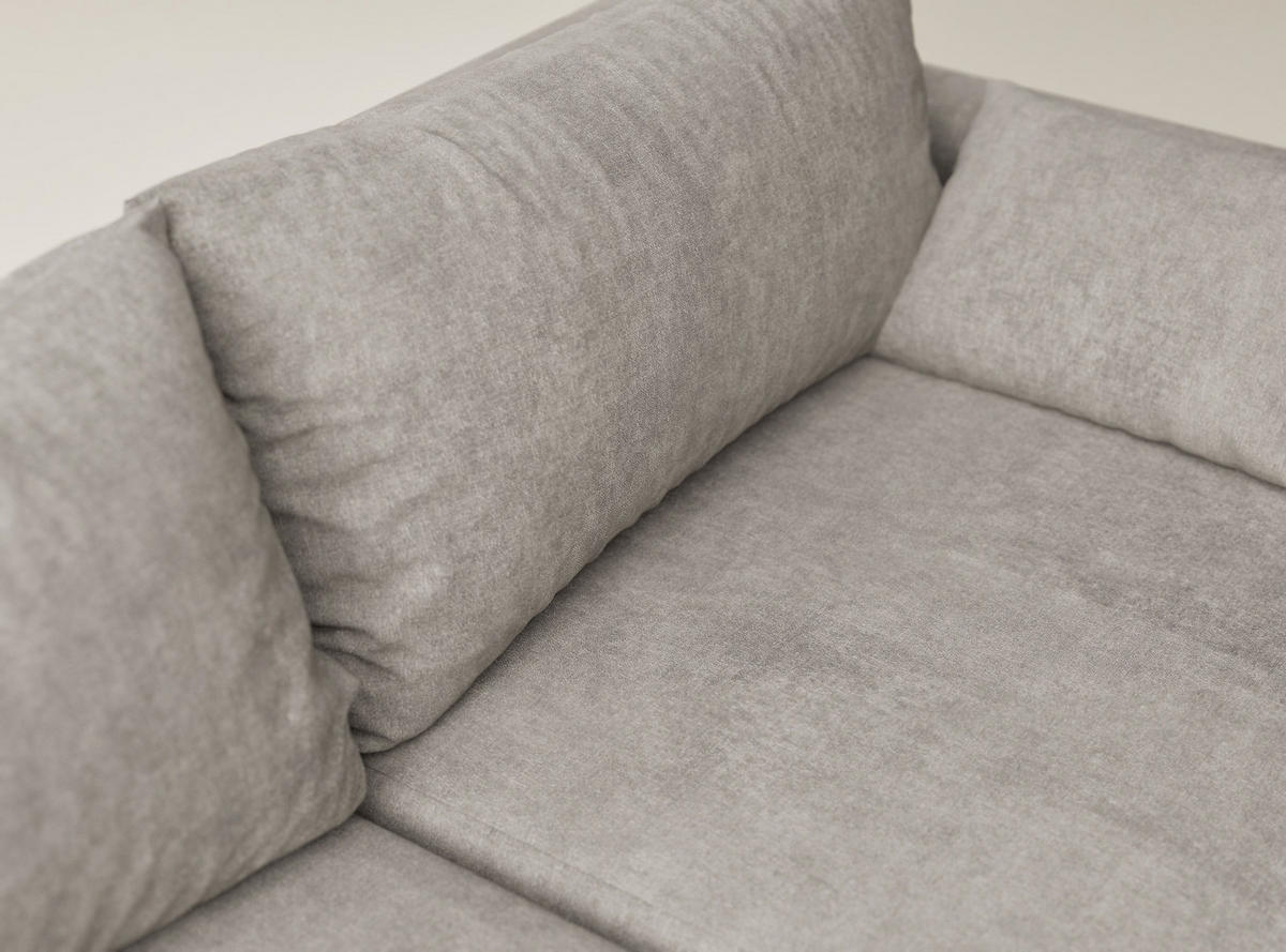 ECKSOFA MIT SCHLAFFUNKTION Leon Braun Webstoff - Schwarz/Braun, Holz/Holzwerkstoff (148/239cm) - Maison de Reve