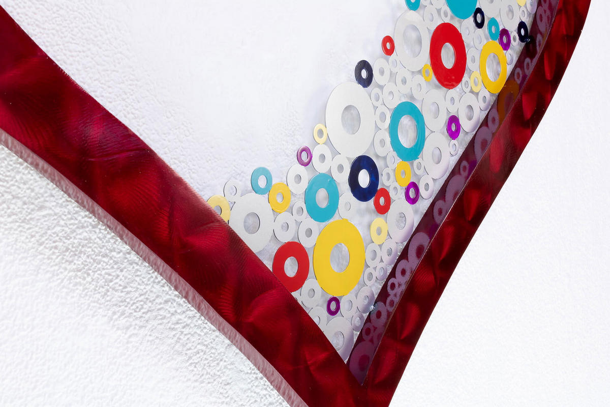 WANDDEKO Rot 100/91 cm - Rot, Metall (4.81/91/3cm) - KUNSTLOFT