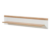 WANDBOARD weiß, Eiche Riviera, Wandregal skandinavisch, 107 x 20 cm - Weiß, Holzwerkstoff (107/20/19cm) - Furn.Design