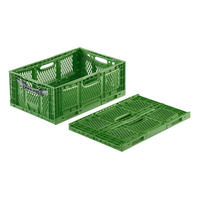 KLAPPBOX 40x30x18cm durchbrochen grün - Grün, Kunststoff (40/30/18cm) - Westfalia