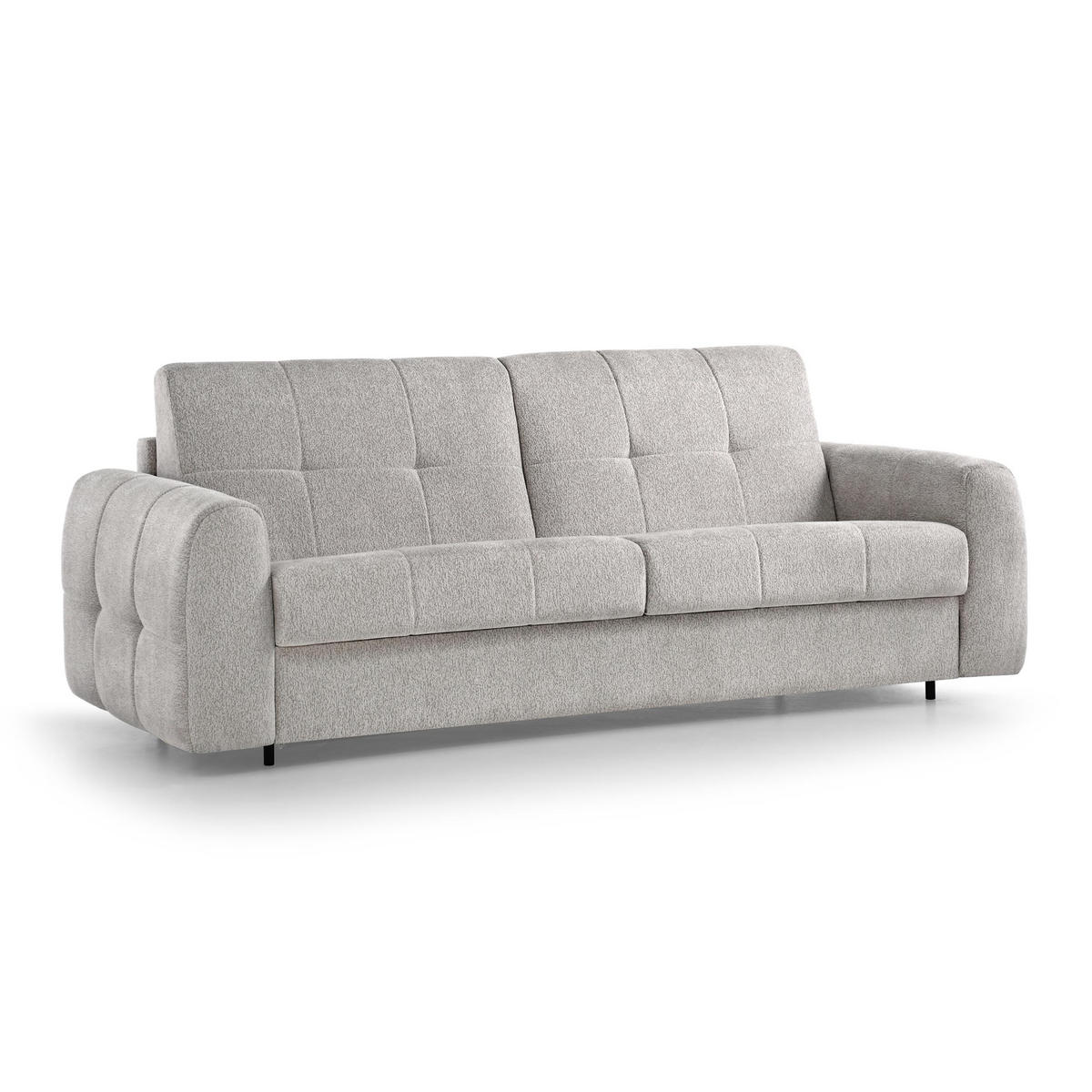 SCHLAFSOFA Pireus mit italienischem Gestell, 180x200, Graubeige - Beige/Schwarz, Textil (250/90/100cm) - Beautysofa