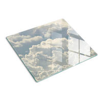 GLASPLATTE 60x52 cm Wolken - Weiß, Glas (60/0.4/52cm) - TULUP