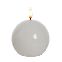LED-KERZE Idalia Weiß 9/9/12 cm Kunstoff - Weiß, Kunststoff (9/9/12cm) - Mondex