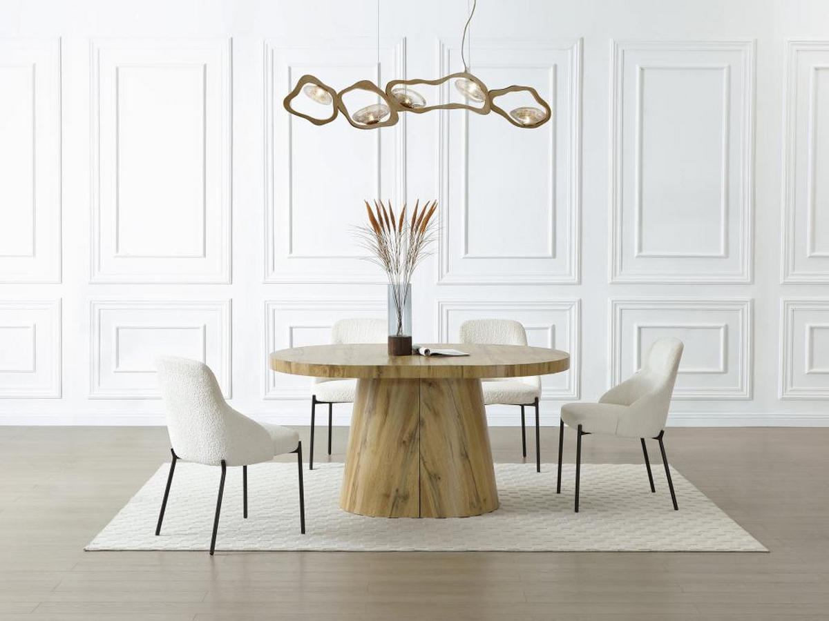 ESSTISCH ausziehbar - 6 bis +12 Personen - MDF - Holzfarben hell - CLOEVA - Naturfarben, Holz (300/100/76cm) - Vente-Unique