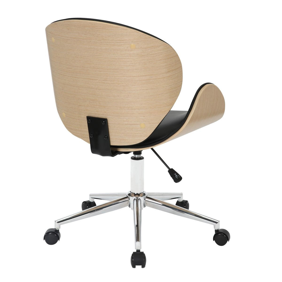 BÜROSTUHL mit Dekor in heller Nussbaumoptik H84 cm – HERCULE - Eschefarben, Textil (64/84/63cm) - Calicosy
