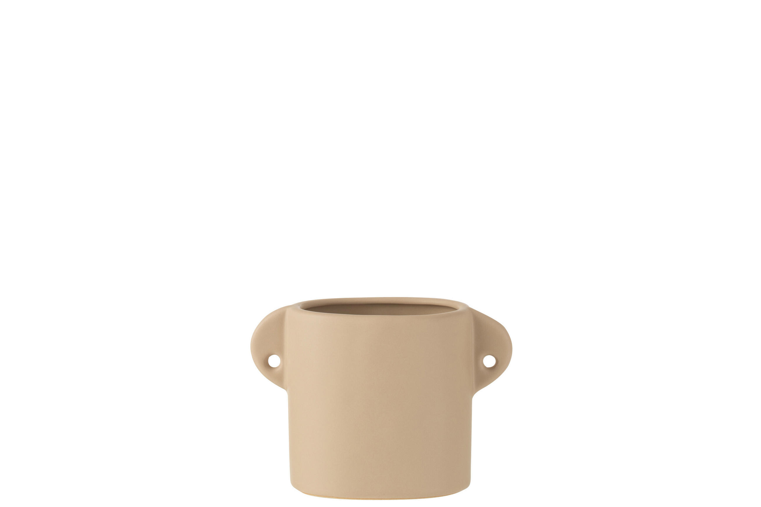 BLUMENTOPF RENAISSANCE - Töpferei - Beige - 2er set - Ø 8,5 cm - Beige, Keramik (8.5/11.5cm) - J-Line