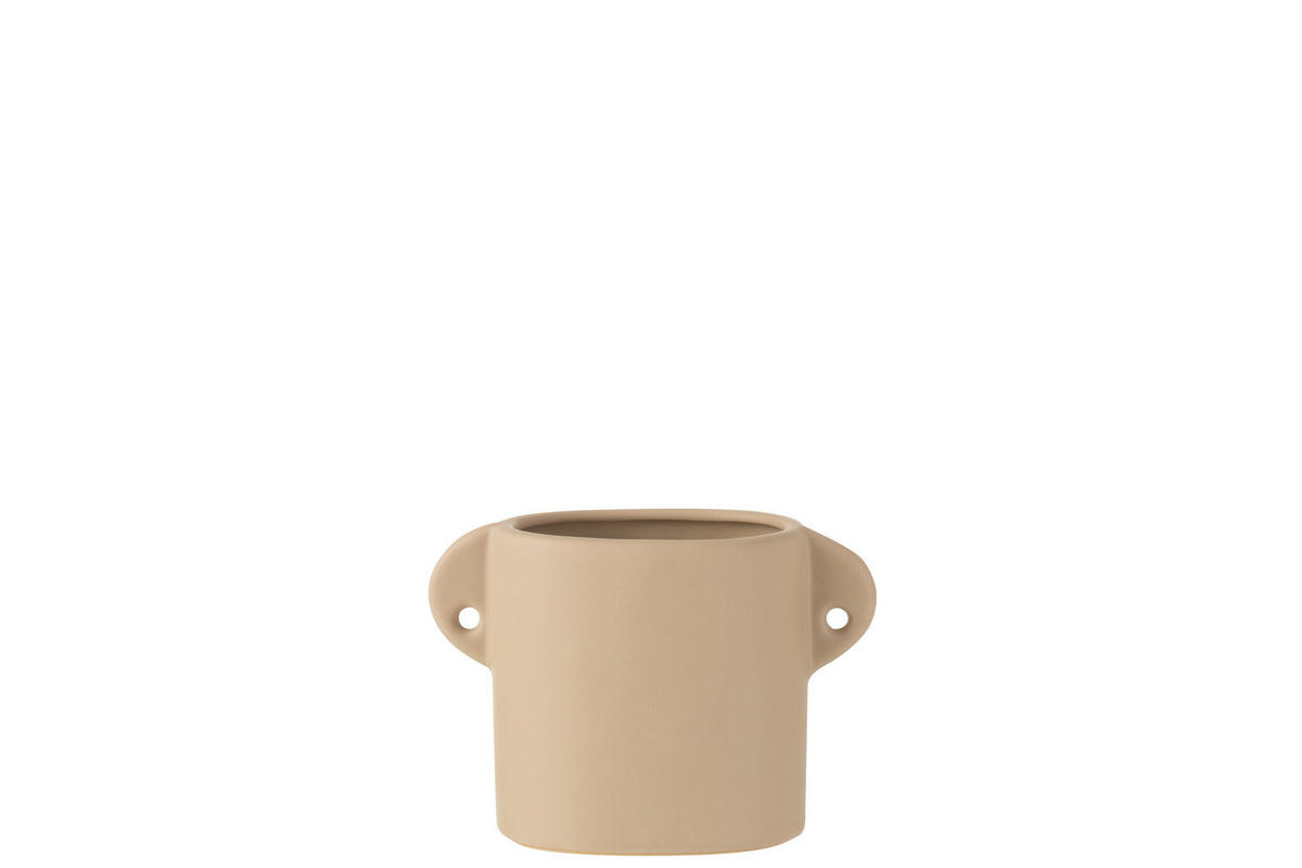 BLUMENTOPF RENAISSANCE - Töpferei - Beige - 2er set - Ø 8,5 cm - Beige, Keramik (8.5/11.5cm) - J-Line