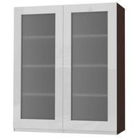 HÄNGESCHRANK Florence W4S/80 Lava / RAL 9003 signalweiß HG 80 / 32,5 / 96cm - Dunkelgrau/Weiß Hochglanz, Holz/Holzwerkstoff (80/96/32.5cm) - Feldmann-Wohnen
