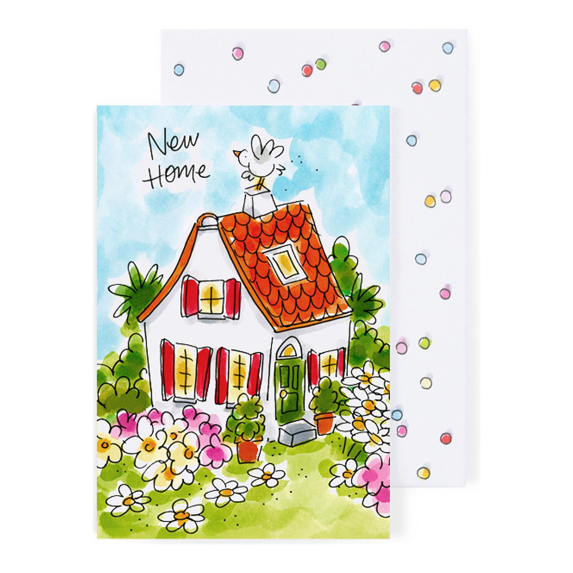 GRUSSKARTE Neues Zuhause in Bunt - 17 x 11,5cm - Multicolor, Papier (11.5/0.2cm) - Blond Amsterdam