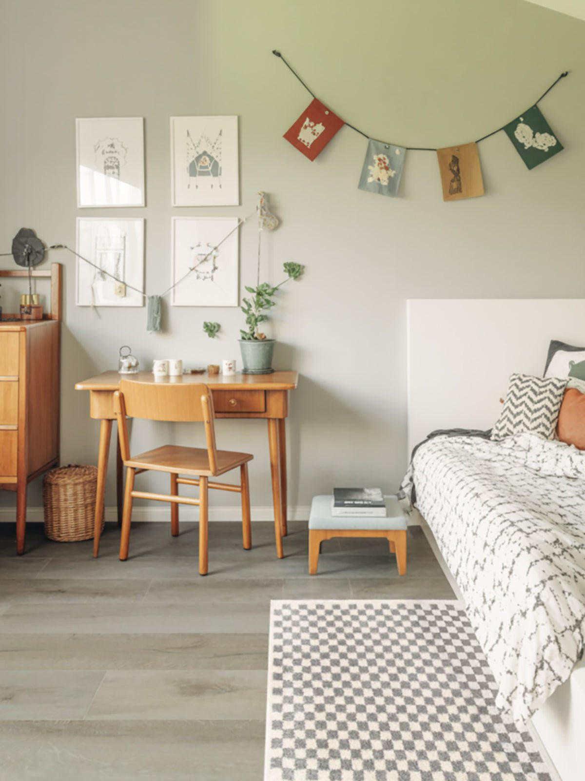 TEPPICH kariert langflorig weich voluminös grau - Grau, Textil (80/150cm) - AFK Living