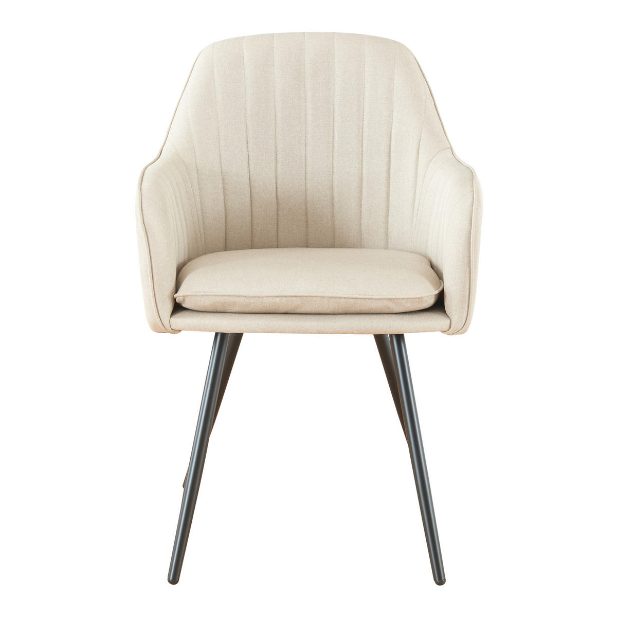 ESSZIMMERSTUHL Kannonkoski - Beige, Textil/Metall (57/86/59cm)
