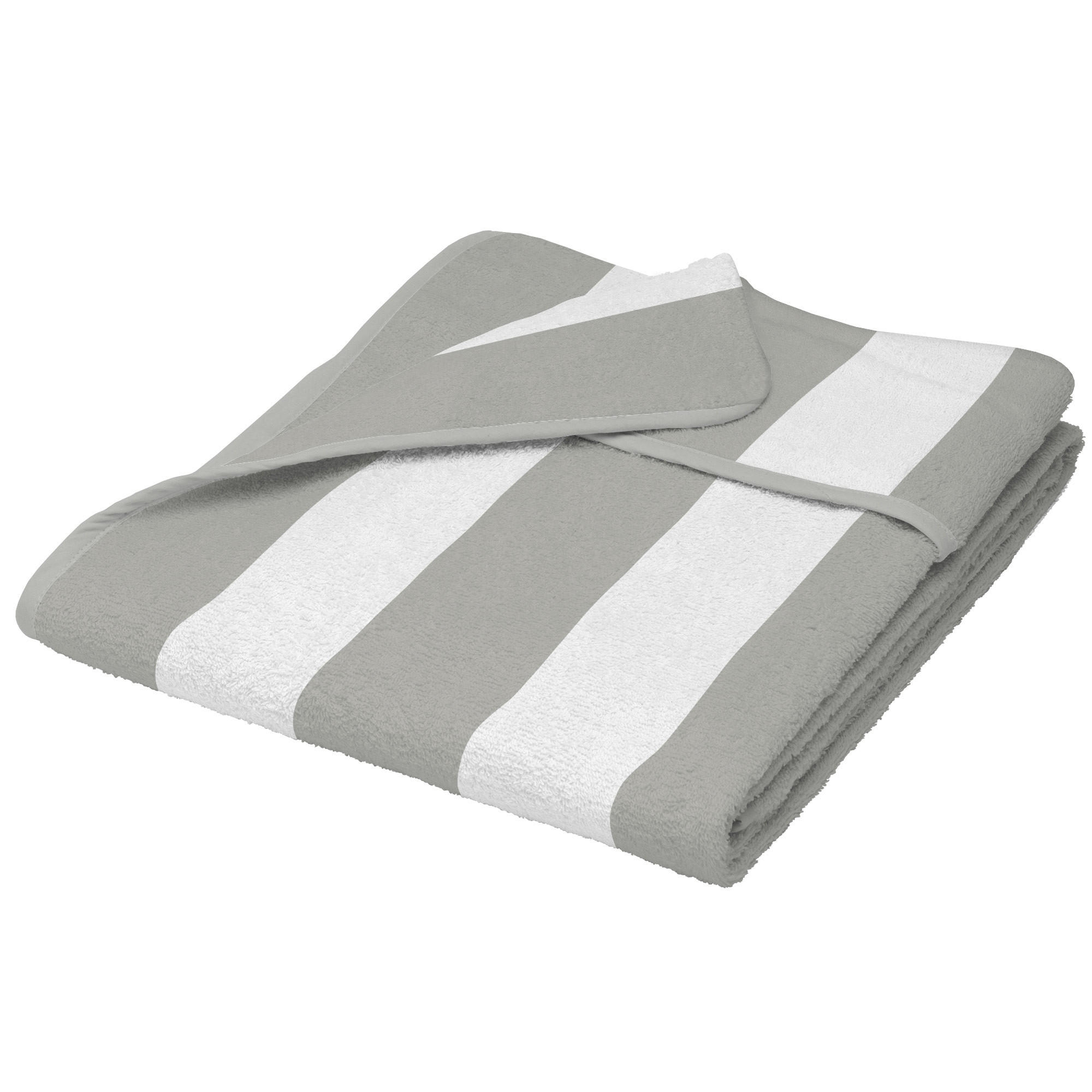 HANDTUCH Cassis 200x75cm Grau/Weiß gestreift - Grau, Textil (75/200cm) - Beautissu 