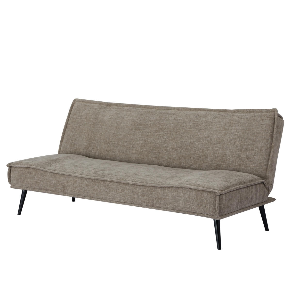 SCHLASOFA 3-Stizer aus Stoff 181x83x81cm, taupe - Taupe, Textil (83/81/181cm) - Giga Meubel
