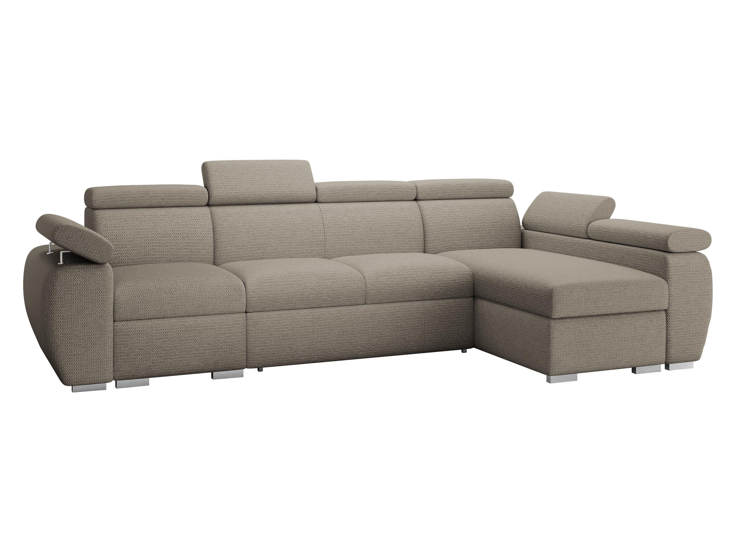 ECKSOFA Boston LCP, Seite: Rechts 1P(65)+2R+LCP - Kaschmir/Silberfarben, Holz/Textil (320/170cm) - MIRJAN24
